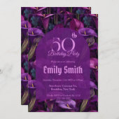 Chic Call Lilies Floral 30Th Birthday Kaart (Voorkant / Achterkant)