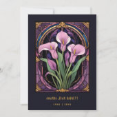 Chic Callas Bouquet Purple Shades Stained Glass Kaart (Voorkant)