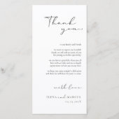 Chic Calligrafie Monogram Huwelijk Bedankkaart  (Voorkant)