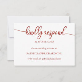 Chic Calligrafie Online Trouw RSVP Kaart