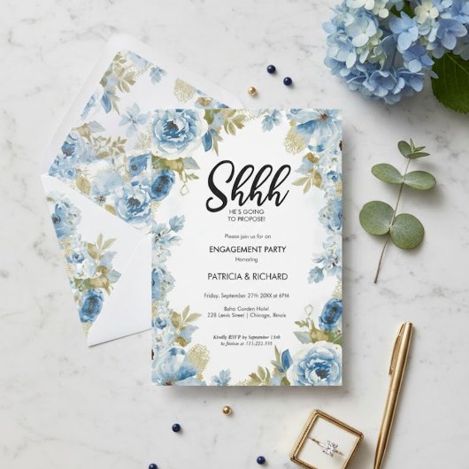 Chic Calligrafie Verrassingsbruiloft Kaart