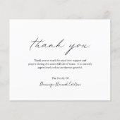 Chic Calligraphy Budget Funeral Hartelijk dank (Voorkant)