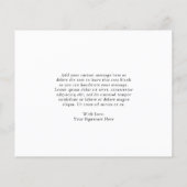 Chic Calligraphy Budget Weddenschap Hartelijk dank (Achterkant)
