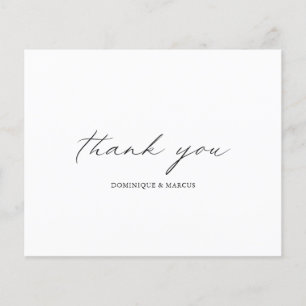 Chic Calligraphy Budget Weddenschap Hartelijk dank