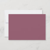 Chic Calligraphy Dark Raspberry Wedding Rsvp Kaartje (Achterkant)