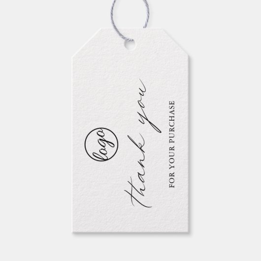 Chic Calligraphy Elegant Business Cadeaulabel (Voorkant)