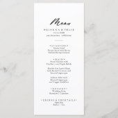 Chic Calligraphy Elegant Dinner Menu (Voorkant)