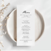 Chic Calligraphy Elegant Dinner Menu
