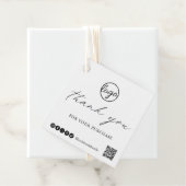 Chic Calligraphy Elegant Logo Hartelijk dank voor  Bedankjes Labels (In situ)