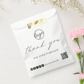 Chic Calligraphy Elegant Logo Hartelijk dank voor  Bedankzakje (Gezegeld)