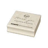Chic Calligraphy Elegant Logo Hartelijk dank voor  Rubberstempel (Stempel)