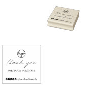 Chic Calligraphy Elegant Logo Hartelijk dank voor Rubberstempel (Gestempeld)