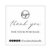 Chic Calligraphy Elegant Logo Hartelijk dank voor Rubberstempel (Afrduk)