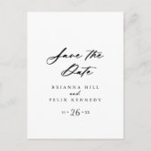 Chic Calligraphy Elegant Save the Date Briefkaart (Voorkant)