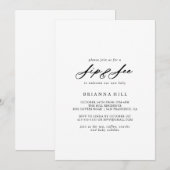 Chic Calligraphy Elegant Sip en See Kaart (Voorkant / Achterkant)