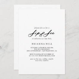 Chic Calligraphy Elegant Sip en See Kaart