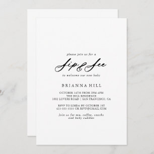 Chic Calligraphy Elegant Sip en See Kaart