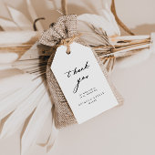Chic Calligraphy Elegant Wedding Bedankt Cadeaulabel