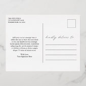 Chic Calligraphy Elegant Wedding Bedankt Folie Uitnodiging Briefkaart (Achterkant)