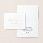 Chic Calligraphy Elegant Wedding Bedankt Gold Folie Kaarten (Display)