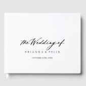 Chic Calligraphy Elegant Wedding Gastenboek (Voorkant)