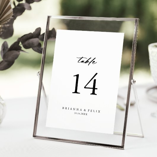 Chic Calligraphy Elegant Wedding Kaart