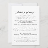 Chic Calligraphy Elegant Wedding Welcome Letter (Achterkant)