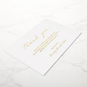 Chic Calligraphy Gold Foil Funeral Hartelijk dank Folie Uitnodiging (Gedraaid)
