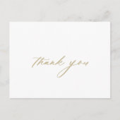 Chic Calligraphy Gold Hartelijk dank Briefkaart (Voorkant)
