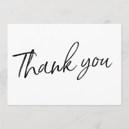 Chic Calligraphy Hand Lettered Wedding "Dank u" Bedankkaart