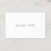 Chic Calligraphy Handgeschreven Manuscript Modern  Visitekaartje (Voorkant)