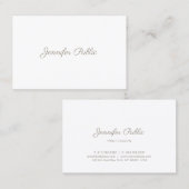 Chic Calligraphy Handgeschreven Manuscript Modern  Visitekaartje (Voorkant / Achterkant)