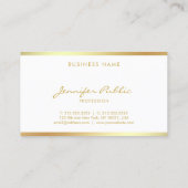 Chic Calligraphy Handgeschreven Script Gold Monogr Visitekaartje (Achterkant)