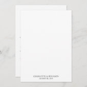 Chic Calligraphy Heart Script Photo Wedding Bedankkaart (Voorkant / Achterkant)