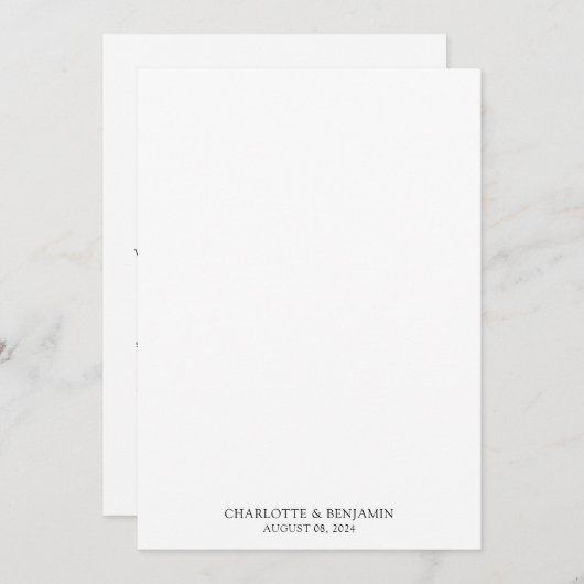 Chic Calligraphy Heart Script Photo Wedding Bedankkaart (Voorkant / Achterkant)