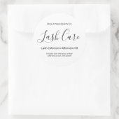 Chic Calligraphy Lash Extension Aftercare Kit Ronde Sticker (Tas)