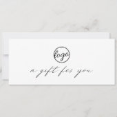 Chic Calligraphy Logo Business Cadeaubon (Voorkant)