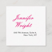 Chic calligraphy minimalist custom name adress informatiekaartje (Voorkant)