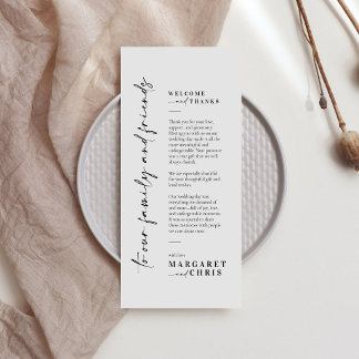 Chic Calligraphy Monogram Wedding Thank You Card  Bedankkaart