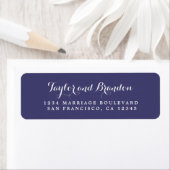 Chic Calligraphy Names Wedding Return Address Etiket (Insitu)
