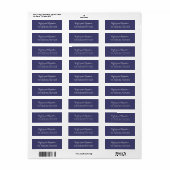Chic Calligraphy Names Wedding Return Address Etiket (Full Sheet)