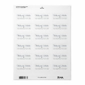 Chic Calligraphy Names Wedding Return Address Etiket (Full Sheet)