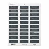 Chic Calligraphy Names Wedding Return Address Etiket (Full Sheet)