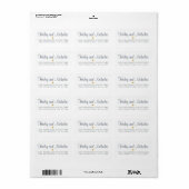 Chic Calligraphy Names Wedding Return Address Labs Etiket (Full Sheet)