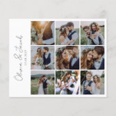 Chic Calligraphy Photo Collage Wedding Bedankt Flyer (Voorkant)