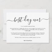 Chic Calligraphy Photo Overlay Wedding Bedankkaart (Achterkant)