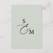 Chic Calligraphy Photo Wedding Details Informatiekaartje (Achterkant)
