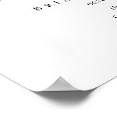 Chic Calligraphy Rehearsal Dinner Welcome Sign Poster (Hoek)