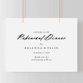 Chic Calligraphy Rehearsal Dinner Welcome Sign Poster