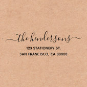 Chic Calligraphy Return Address Zelfinktende Stempel